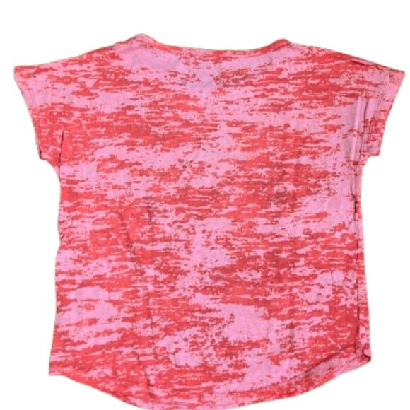 77KIDS GIRLS ORANGE PEACE T-SHIRT W/GEOMETRIC GRAPHIC IN FRONT SIZE SMALL - Picture 2 of 9